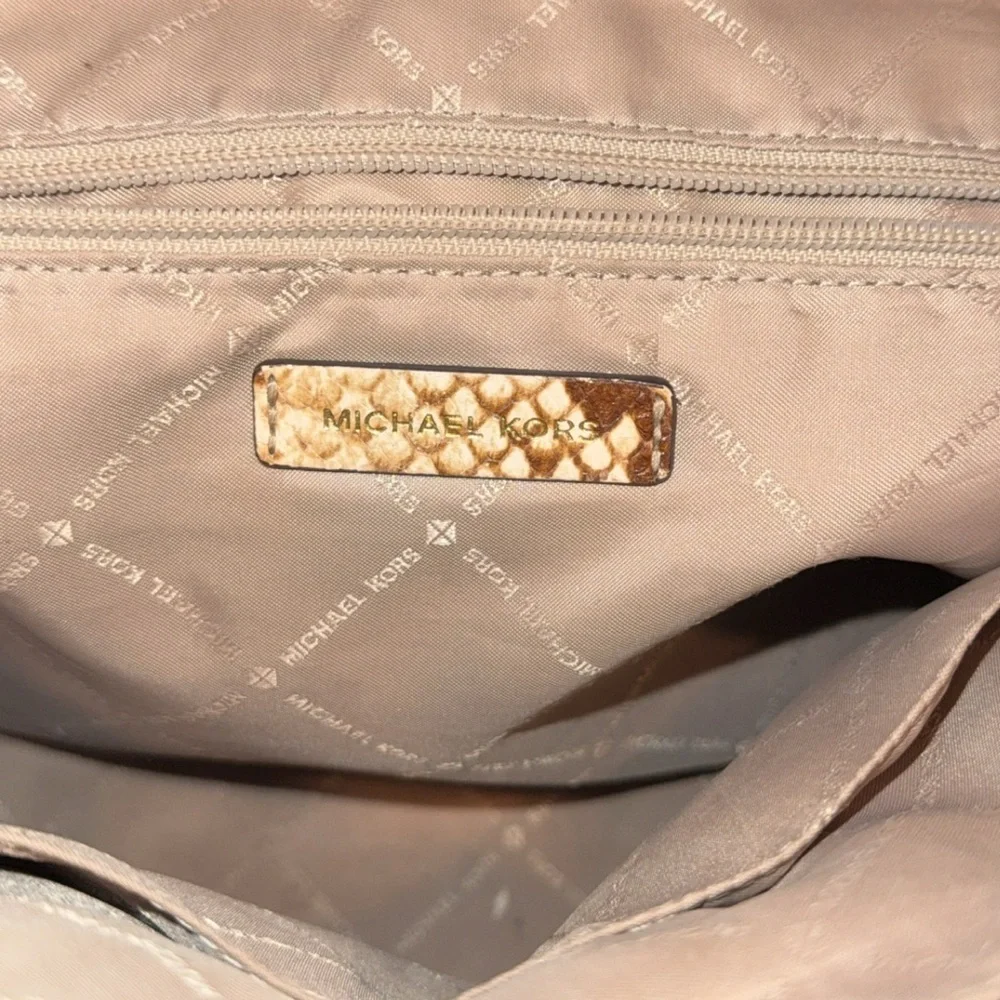 Michael Kors brown snakeskin purse - Picture 5 of 7